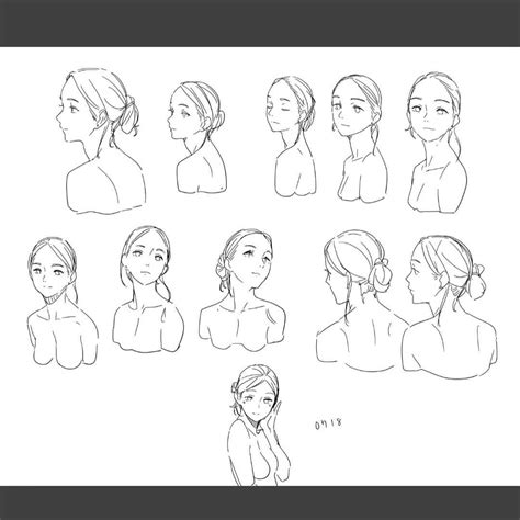 Bust poses drawing